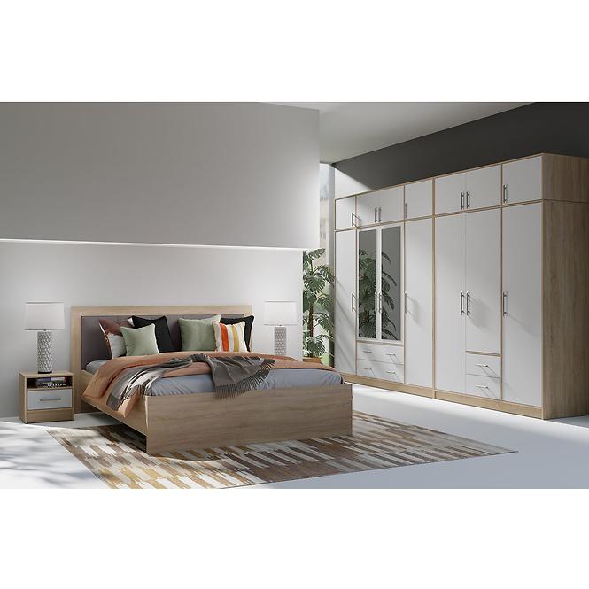Bett Smart SR6 160 Sonoma-Eiche/Weiß