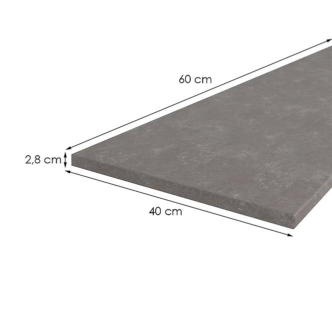 Arbeitsplatte 40 cm/28 mm metalic brown