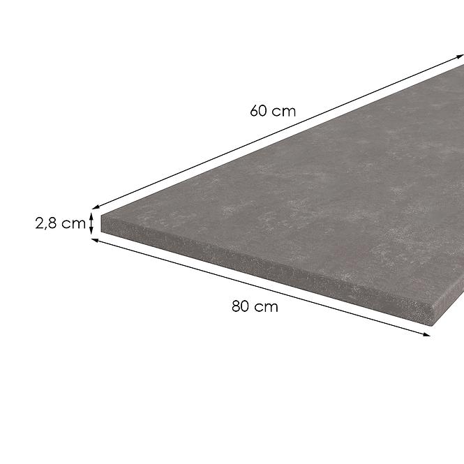 Arbeitsplatte 80 cm/28 mm metalic brown