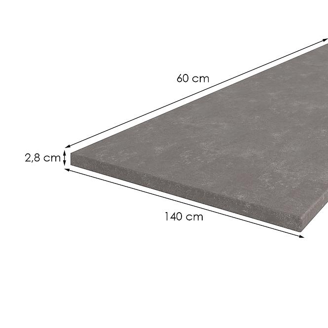 Arbeitsplatte 140 cm/28 mm metalic brown