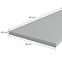 Arbeitsplatte 40 cm/38 mm inox grau F76112,2