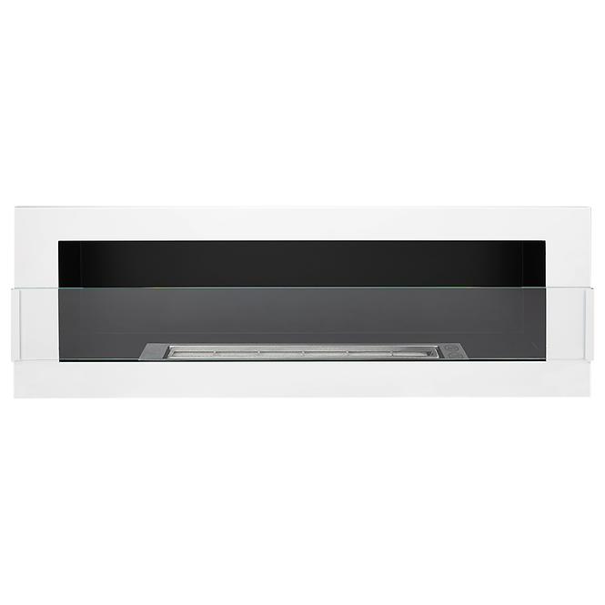 Biokamin 1200x400 weiß glänzend