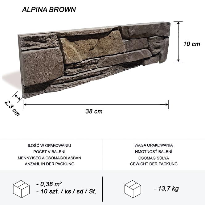 Betonstein Alpina Brown Pack.=0,38 m2