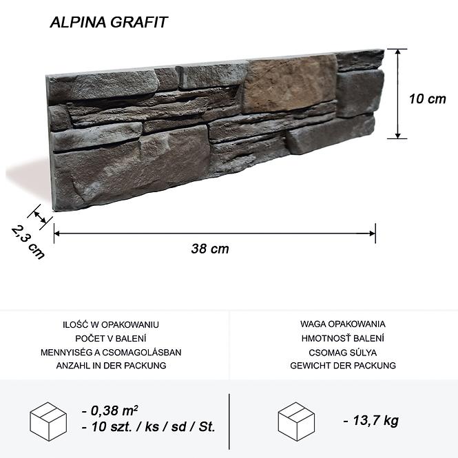Betonstein Alpina Grafit Pack.=0,38 m2