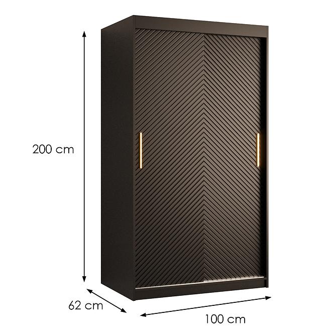 Schrank Rawang Slim Tanne 1 100 schwarz