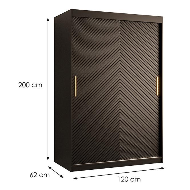 Schrank Rawang Slim Tanne 1 120 schwarz