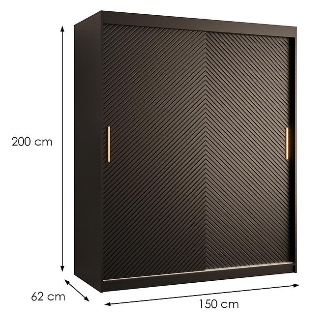 Schrank Rawang Slim Tanne 1 150 schwarz