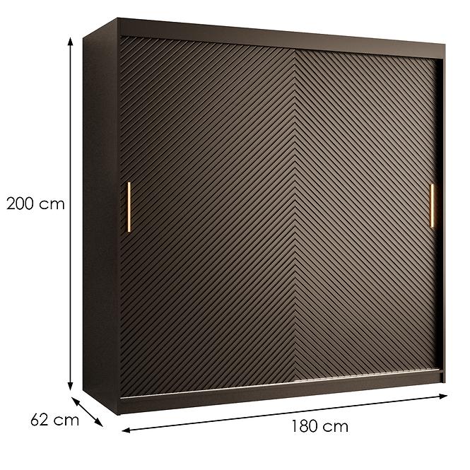 Schrank Rawang Slim Tanne 1 180 schwarz