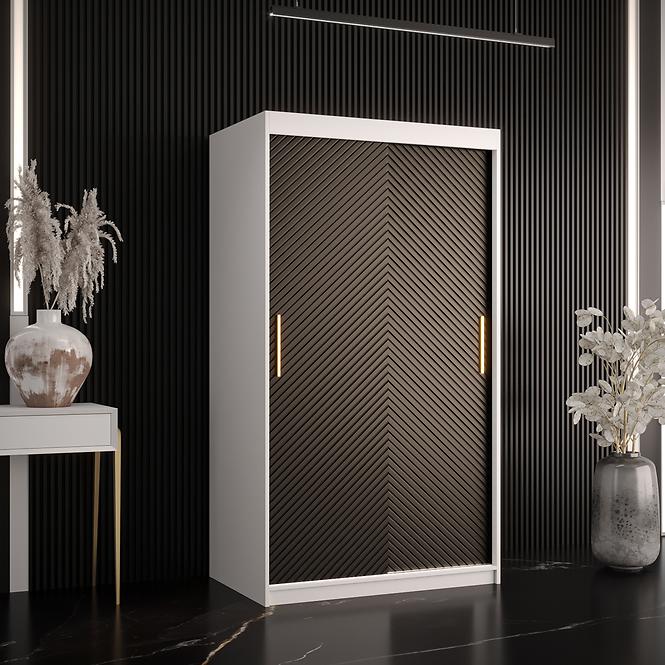 Schrank Rawang Slim Tanne 1 100 weiß/schwarz