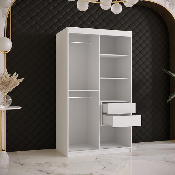 Schrank Rawang Slim Tanne 1 100 weiß/schwarz
