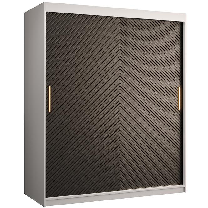 Schrank Rawang Slim Tanne 1 150 weiß/schwarz