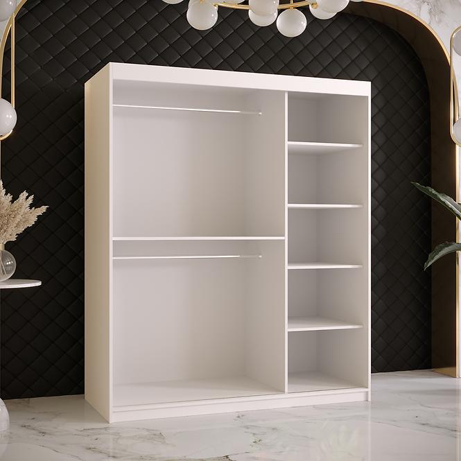 Schrank Rawang Slim Tanne 1 150 weiß/schwarz