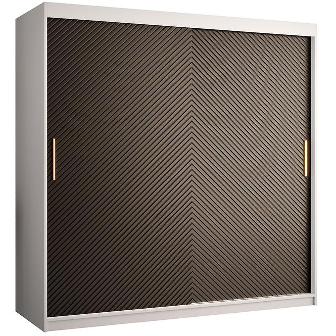 Schrank Rawang Slim Tanne 1 180 weiß/schwarz