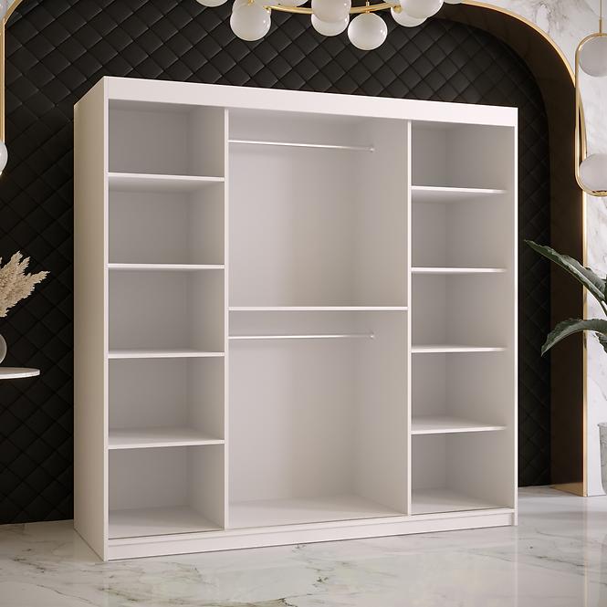Schrank Rawang Slim Tanne 1 180 weiß/schwarz