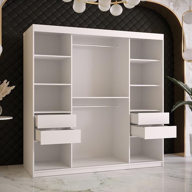 Schrank Rawang Slim Tanne 1 180 weiß/schwarz
