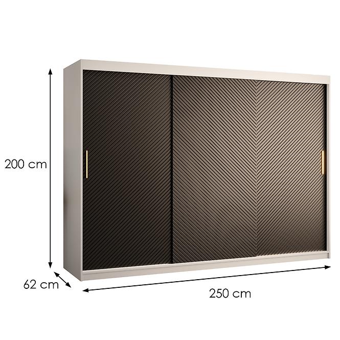Schrank Rawang Slim Tanne 1 250 weiß/schwarz