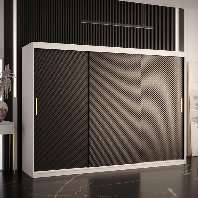 Schrank Rawang Slim Tanne 1 250 weiß/schwarz