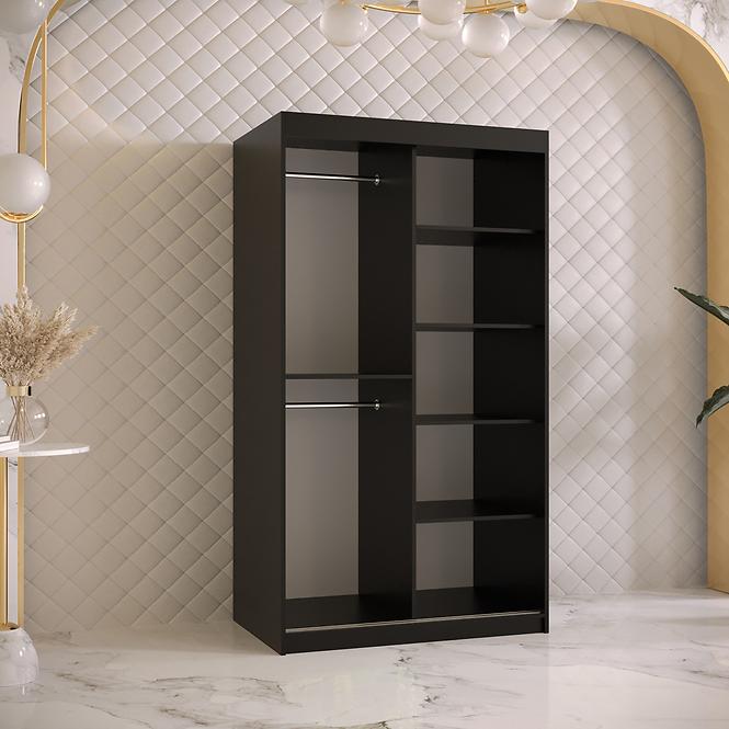 Schrank Rawang Slim Tanne 1 100 schwarz/weiß