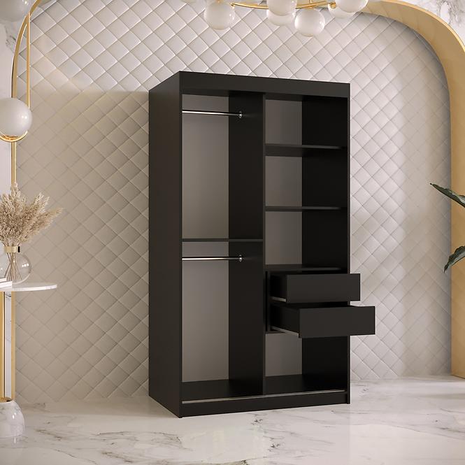 Schrank Rawang Slim Tanne 1 100 schwarz/weiß