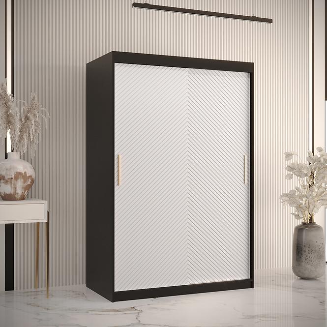 Schrank Rawang Slim Tanne 1 120 schwarz/weiß