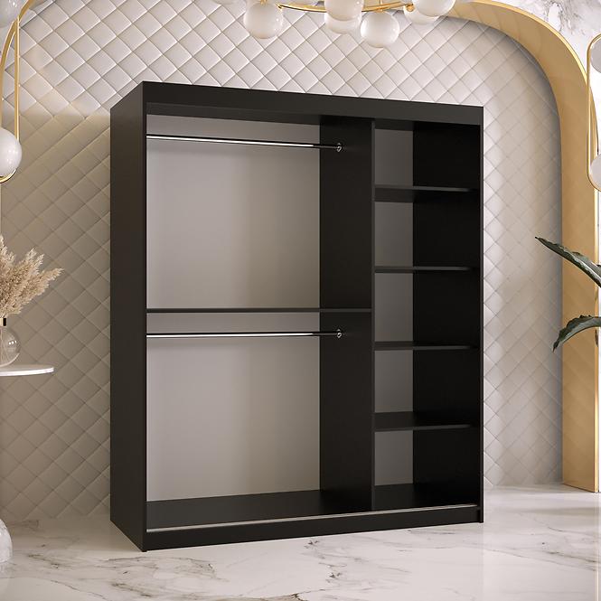 Schrank Rawang Slim Tanne 1 150 schwarz/weiß