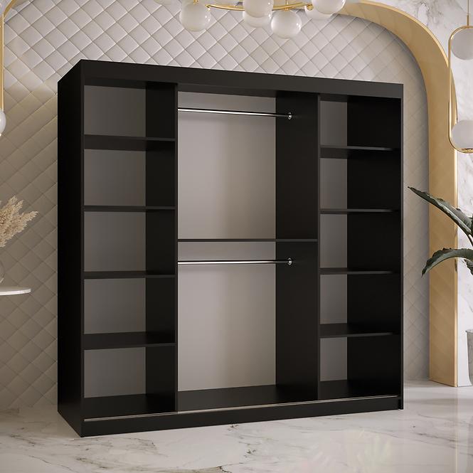 Schrank Rawang Slim Tanne 1 180 schwarz/weiß