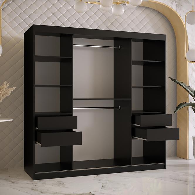 Schrank Rawang Slim Tanne 1 180 schwarz/weiß