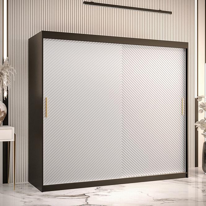 Schrank Rawang Slim Tanne 1 200 schwarz/weiß