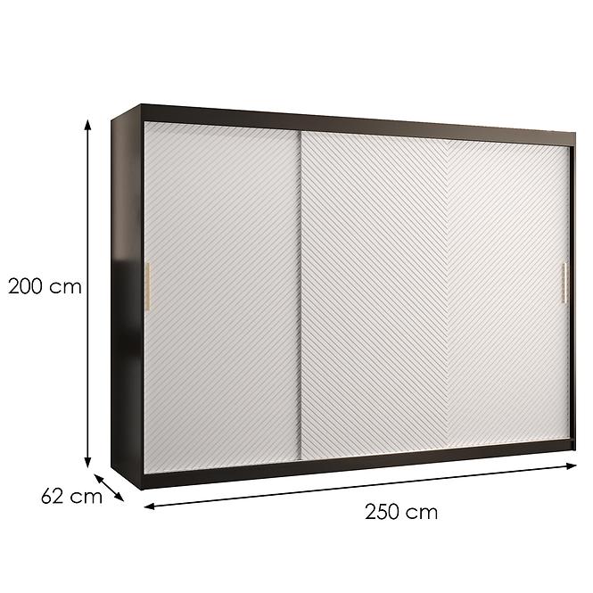 Schrank Rawang Slim Tanne 1 250 schwarz/weiß