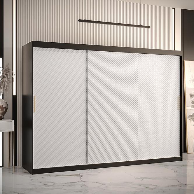 Schrank Rawang Slim Tanne 1 250 schwarz/weiß