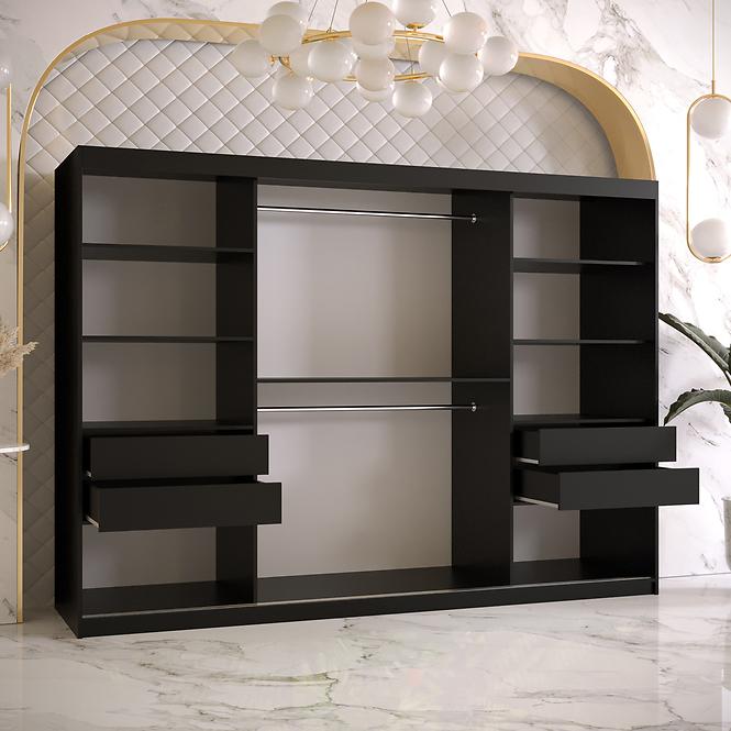 Schrank Rawang Slim Tanne 1 250 schwarz/weiß