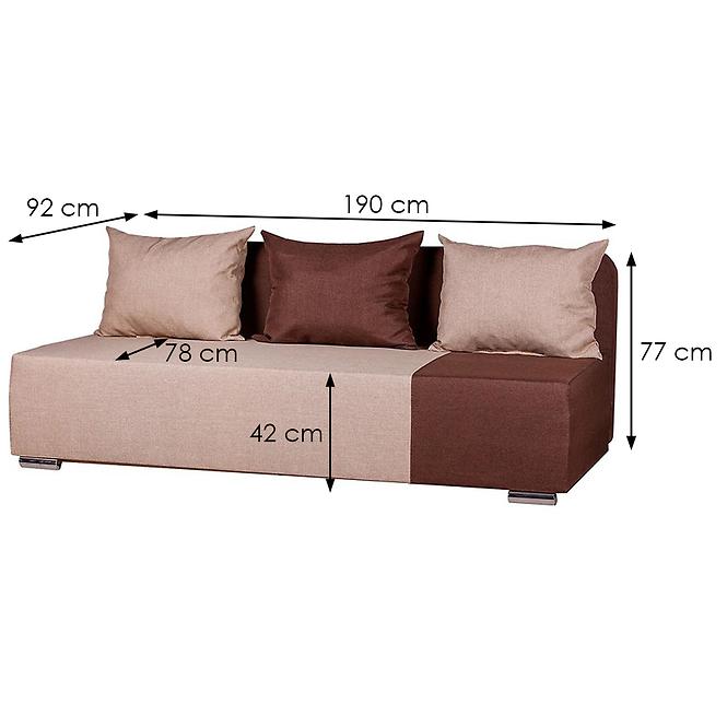 Sofa Leon 2 lux 12/02 br/be g1