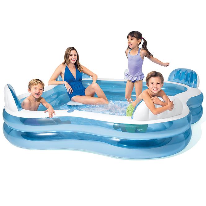 Aufblasbarer Pool mit Sitzen 2,29x2,29x0,66 m 56475NP