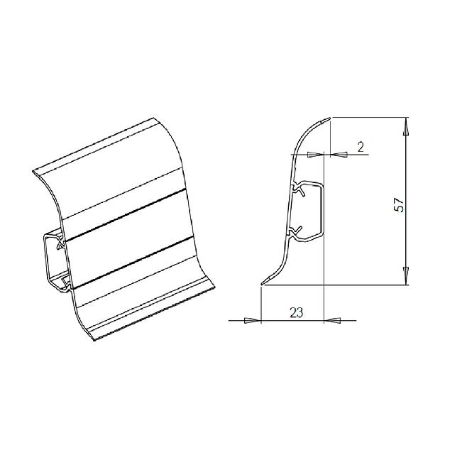 Sockelleiste PCV Premium Classic 9003 weib mat