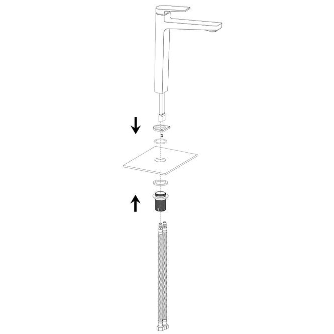 Waschtischarmatur hohe Royal Black Rose Gold