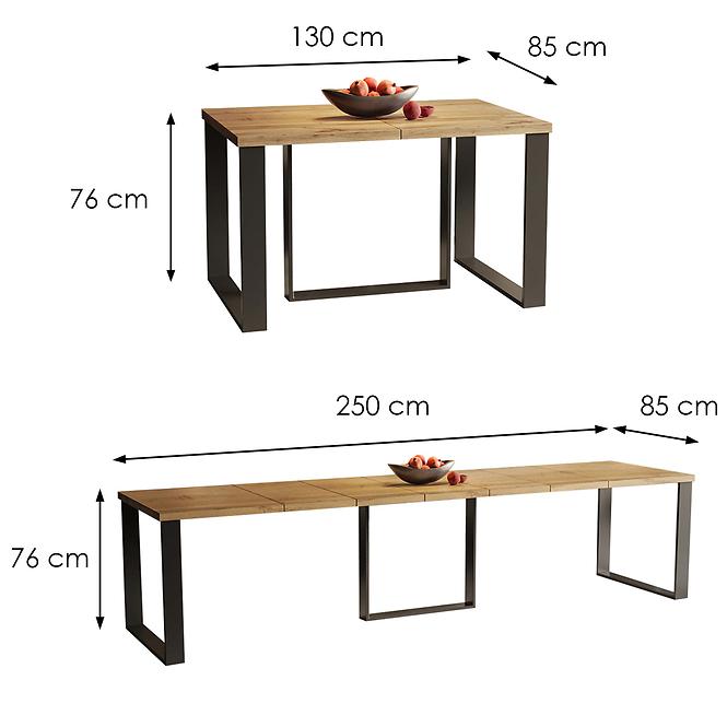 Tisch Borys Max 250 eiche wotan