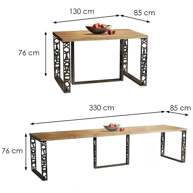 Tisch Ewerest Max 330 eiche wotan
