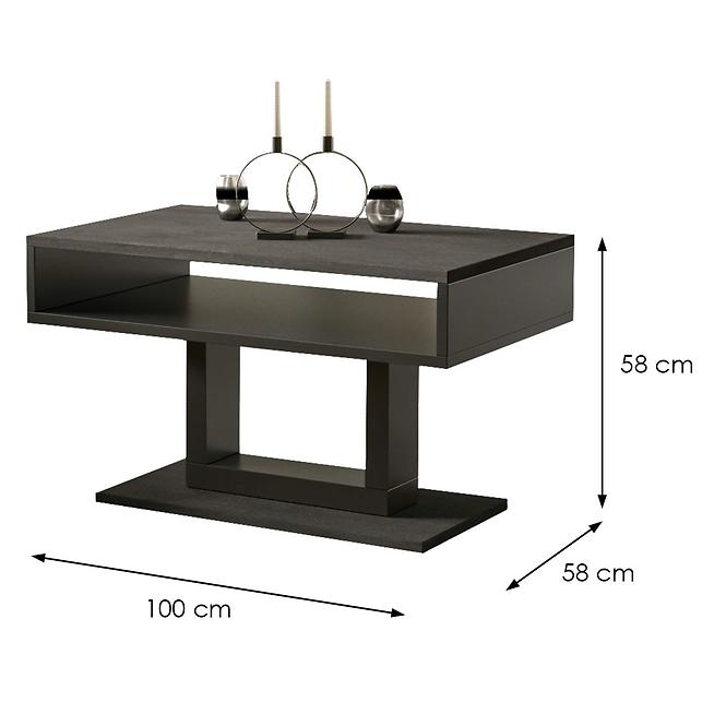 Couchtisch Tilo 100 dunkler Beton