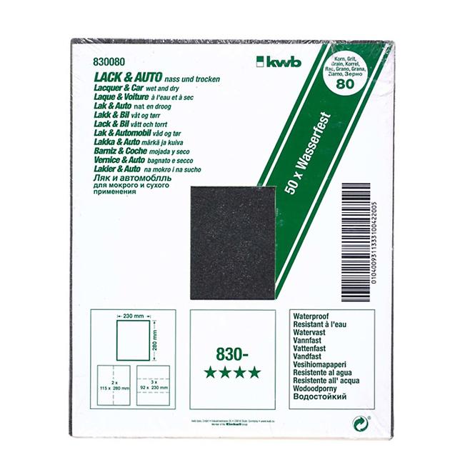 Sandpapier wasserdicht 230 x 280 mm G80
