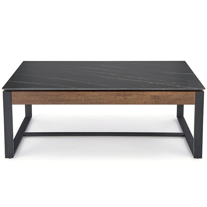 Couchtisch Ramona schwarz Marmor/nuss 121