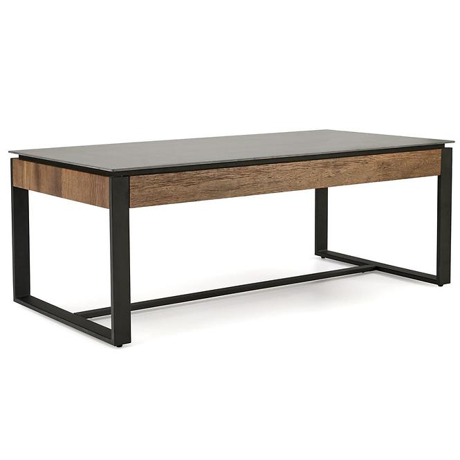 Couchtisch Ramona schwarz Marmor/nuss 121
