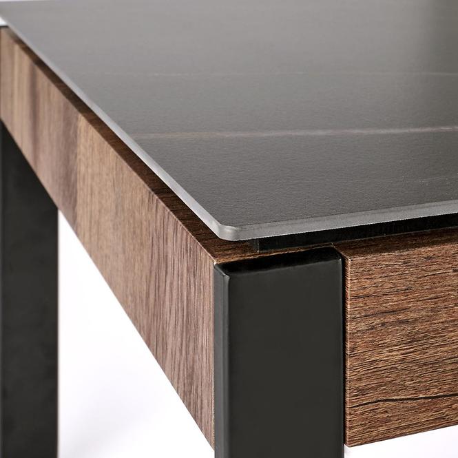 Couchtisch Ramona schwarz Marmor/nuss 121