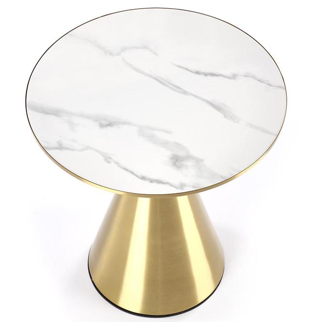 Couchtisch Tribeca weiß Marmor/gold 50