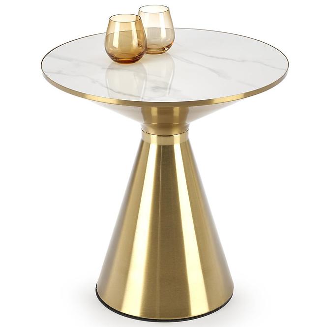 Couchtisch Tribeca weiß Marmor/gold 50
