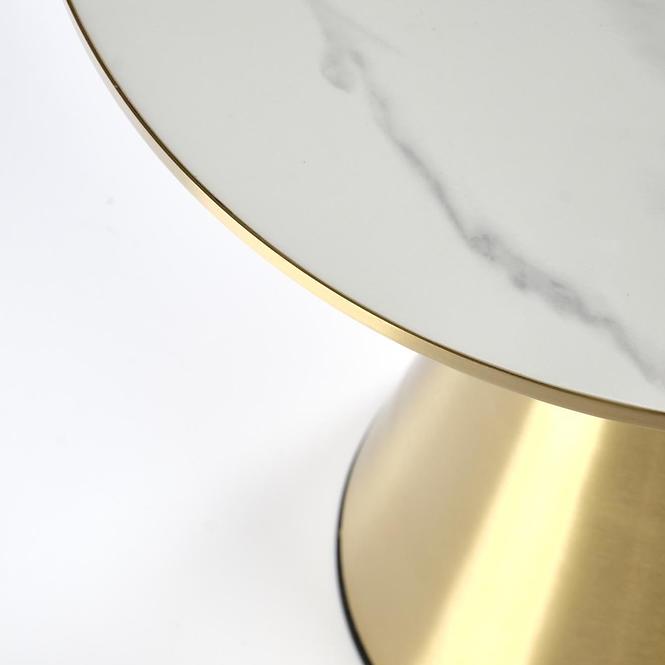 Couchtisch Tribeca weiß Marmor/gold 50