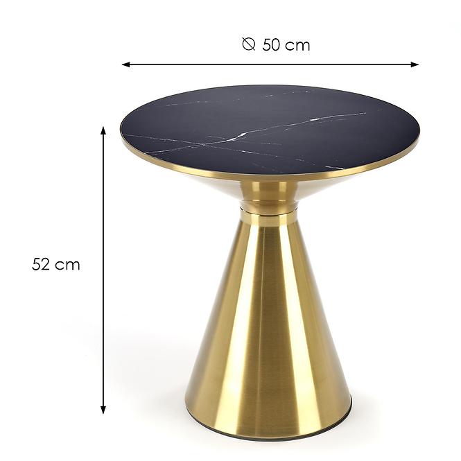 Couchtisch Tribeca schwarz Marmor/gold 50