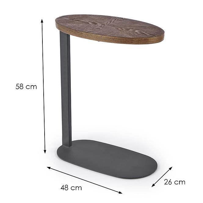 Couchtisch Delphi nuss/schwarz 48