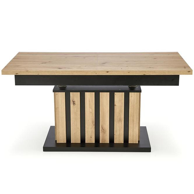 Klappbarer Couchtisch Baretti Lamellen artisan/schwarz 130/170