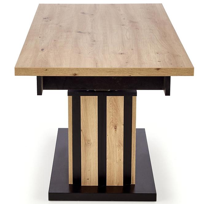 Klappbarer Couchtisch Baretti Lamellen artisan/schwarz 130/170