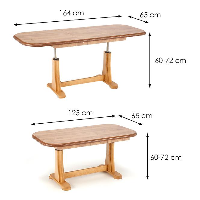 Klappbarer Couchtisch Tymon 2 eiche craft 125/163
